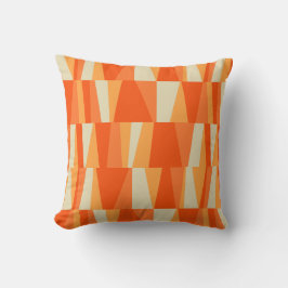 Mid-Century Modern Triangles tijger lily pumpkin Kussen