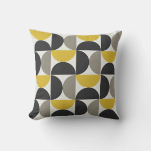 Mid-Century Modern Turmeric Gunmetal Kussen