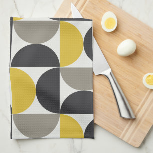 Mid-Century Modern Turmeric Gunmetal Theedoek