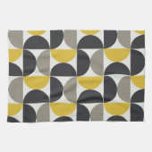 Mid-Century Modern Turmeric Gunmetal Theedoek (Horizontaal)