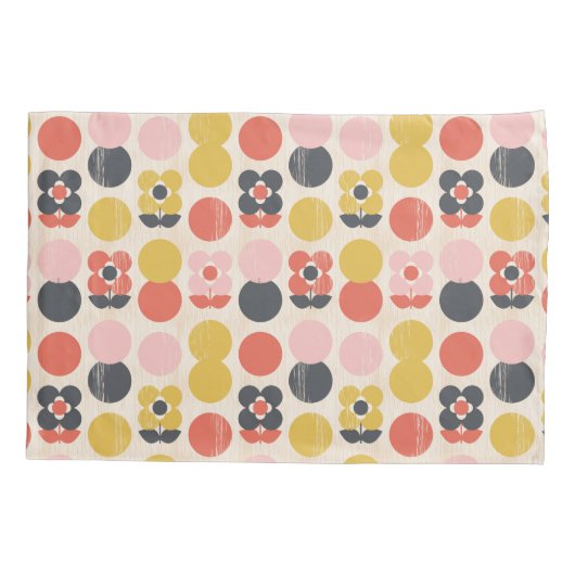 Mid-century modern ventilatorpatroon kussensloop (Achterkant-Links)