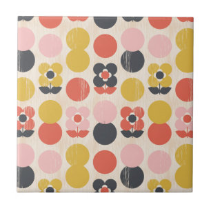 Mid-century modern ventilatorpatroon tegeltje