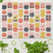 Mid-century modern ventilatorpatroon theedoek (Gevouwen)