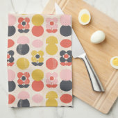 Mid-century modern ventilatorpatroon theedoek (Quarter Fold)