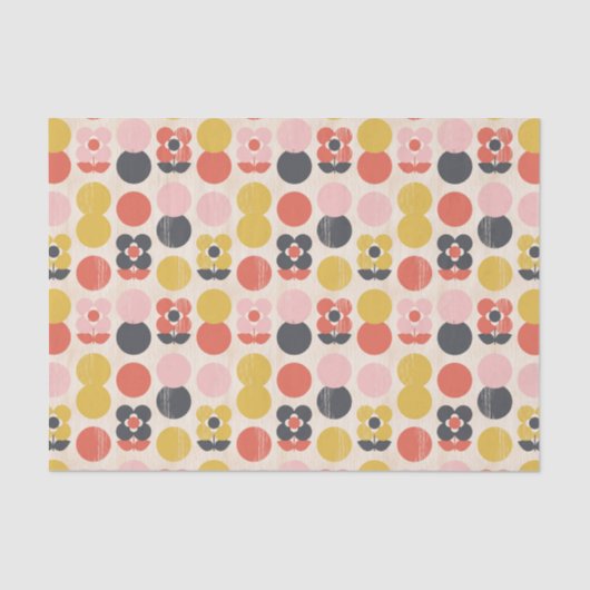 Mid-century modern ventilatorpatroon tissuepapier (Voorkant)