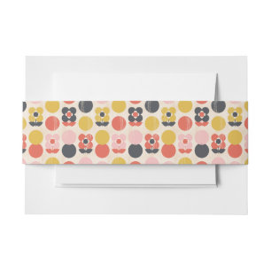 Mid-century modern ventilatorpatroon uitnodigingen wikkel