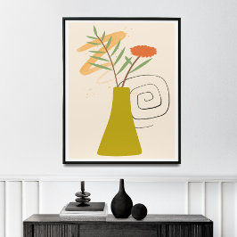 Mid-Century Modern Wall Art, Bohemen Style, Poster