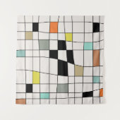 Mid Century Modern Warped Tegels Wandkleed (Voorkant (horizontaal))