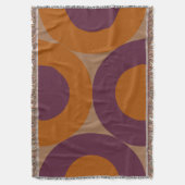 Mid-Century Modern Wineberry Gold Deken (Voorkant Verticaal)