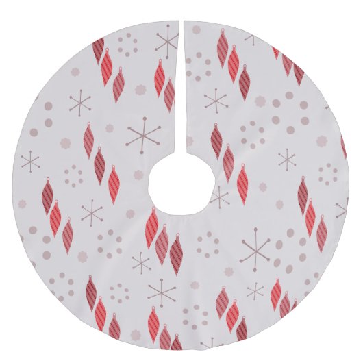 Mid Century Modern Winter Red Kerstboom Rok (Voorkant)