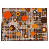 Mid Century Modern Woven Dot Pattern Oranje Groot Cadeauzakje (Voorkant)
