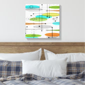 Mid Century Modern Wrapped Canvas Abstract #19 Afdruk (Insitu (Slaapkamer))