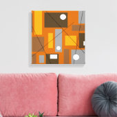 Mid Century Modern Wrapped Canvas Abstract #30 (Insitu (Woonkamer))