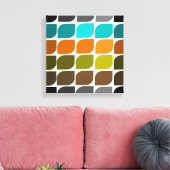 Mid Century Modern Wrapped Canvas Abstract #40 (Insitu (Woonkamer))