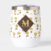 Mid Century Modern Yellow Floral Custom Name (Voorkant)