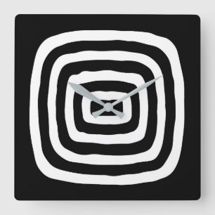 Mid Century Moderne Abstract Vierkante Klok