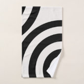 Mid Century Moderne Abstracte Arches zwart-wit Bad Handdoek (Handdoek)