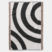 Mid Century Moderne Abstracte Arches zwart-wit Deken (Voorkant Verticaal)