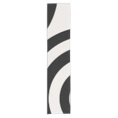 Mid Century Moderne Abstracte Arches zwart-wit Korte Tafelloper (Voorkant)