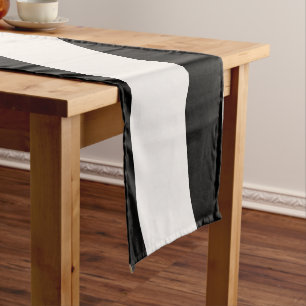 Mid Century Moderne Abstracte Arches zwart-wit Korte Tafelloper