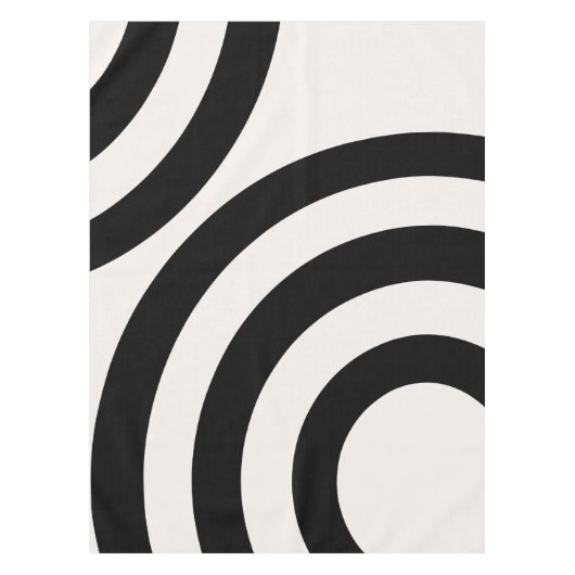 Mid Century Moderne Abstracte Arches zwart-wit Tafelkleed (Voorkant)