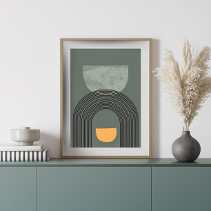 Mid Century Moderne Abstracte geometrische Poster
