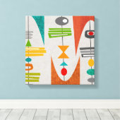 Mid Century Moderne Abstracte Kunst Canvas Afdruk (Insitu (Houten vloer))