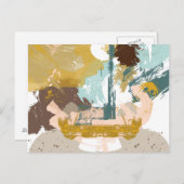 Mid Century Moderne Abstracte Kunst Fantasy Sci Fi Briefkaart (Voorkant / Achterkant)