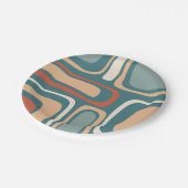 Mid Century Moderne Abstracte Retro Palm Springs Papieren Bordje (Gekanteld)