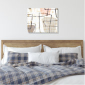 Mid Century moderne Abstracte stretched canvas pri (Insitu (Slaapkamer))
