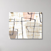 Mid Century moderne Abstracte stretched canvas pri (Voorkant)