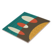 Mid Century Moderne Abstracte vinylkleurig Tegeltje (Zijkant)