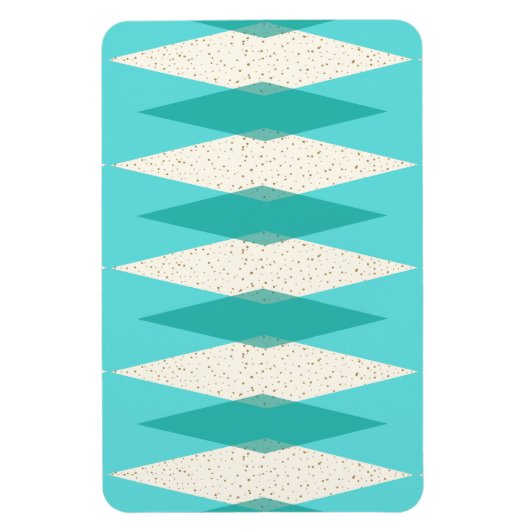 Mid Century Moderne Argyle Flexible Magnet Magneet (Verticaal)