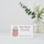 Mid Century Moderne Art Pastels Party Event Planne Visitekaartje (Staand voorkant)