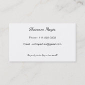 Mid Century Moderne Art Pastels Party Event Planne Visitekaartje (Achterkant)