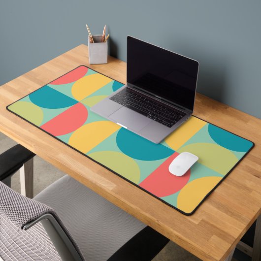 Mid Century Moderne Bitsweet moutarde et olive T (Bureau 2)