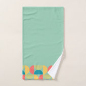 Mid Century Moderne Bitsweet moutarde et olive T (Serviette à main)