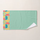 Mid Century Moderne Bitsweet moutarde et olive T (Serviette à main)