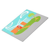 Mid Century Moderne Cartoon House Blocnote (Schuin)