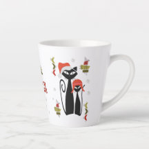 Mid Century Moderne Chat de Noël Mug MCM Meowy Cha
