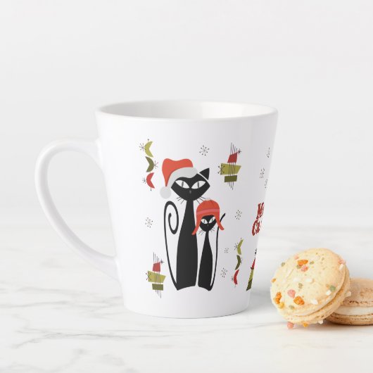 Mid Century Moderne Chat de Noël Mug MCM Meowy Cha (En situation)