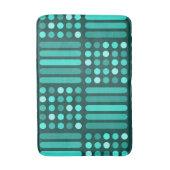 Mid Century Moderne Circles Lines Blauwgroen Badmat (Voorkant Verticaal)
