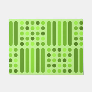 Mid Century Moderne Circles Lines Chartreuse Deurmat