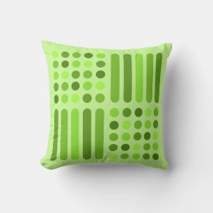 Mid Century Moderne Circles Lines Chartreuse Kussen