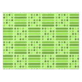 Mid Century Moderne Circles Lines Chartreuse Tafelkleed (Voorkant (Horizontaal))