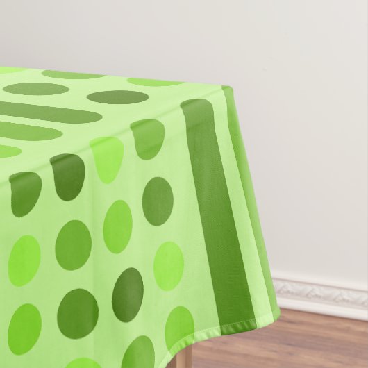 Mid Century Moderne Circles Lines Chartreuse Tafelkleed (Voorbeeld)