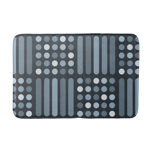 Mid Century Moderne Circles Lines Slate Badmat (Voorkant)