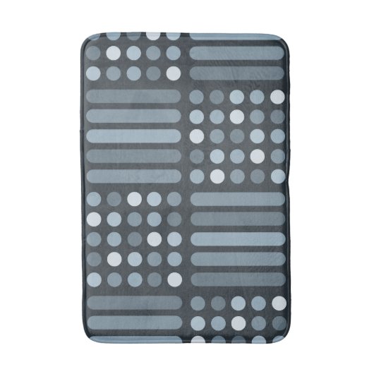 Mid Century Moderne Circles Lines Slate Badmat (Voorkant Verticaal)