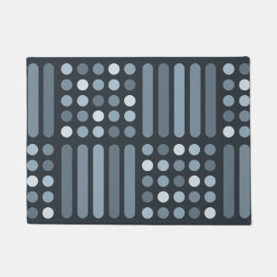 Mid Century Moderne Circles Lines Slate Deurmat