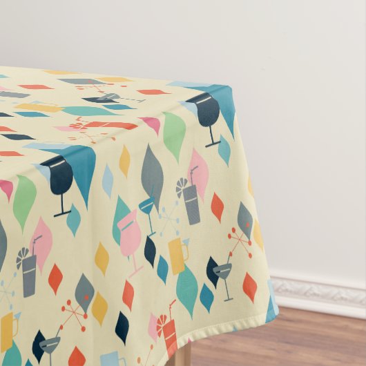 Mid Century Moderne Cocktails Tafelkleed (Voorbeeld)
